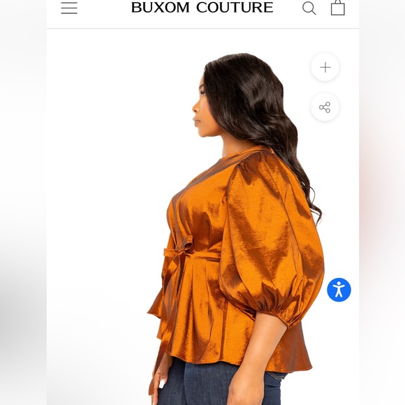 Voluminous Top with Waist Tie - Picture 2 of 9